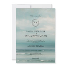 海の風景 ウェディング 招待状