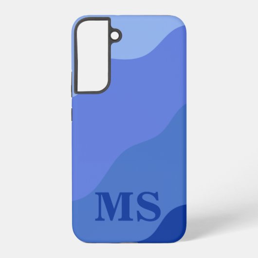 海の風景 ビーチと巨大な波と山のスマホケース SAMSUNG GALAXYケース (裏面)
