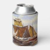 海の風景：油絵を描船。 缶クーラー (缶正面)