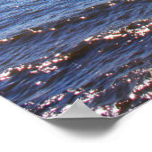 海の風景、青い空主の祈りの言葉 ポスター (角)