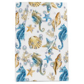 海の馬とヒトデ ミディアムペーパーバッグ (正面)