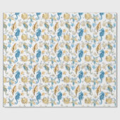 海の馬とヒトデ ラッピングペーパー (フラット)