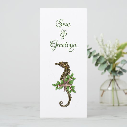 海の馬の海とグリーティングミニマリスト シーズンカード (スタンド正面)