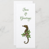 海の馬の海とグリーティングミニマリスト シーズンカード (正面/裏面)