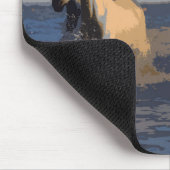 海の馬 – 野生の馬 マウスパッド (コーナー)