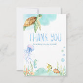 海の魅力的海の友人に感謝 サンキューカード (正面)