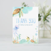 海の魅力的海の友人に感謝 サンキューカード (スタンド正面)