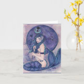 海の魔女人魚カード By レニー・L・ラヴォワ カード (黄色い花)