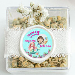 海の魔法の人魚の写真の下ガーリーで ラウンドシール