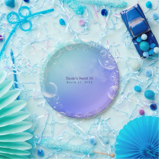 海の魔法の泡の下カスタムパーティー ペーパープレート (パーティー)