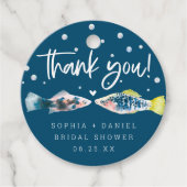 海の魚がふたり減る ブライダルシャワーのタグ フェイバータグ (正面)