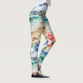 海の魚が砂模様を横切る レギンス (右)