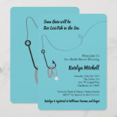 海の魚が２匹減る ブライダルシャワーの招待状 招待状 (正面/裏面)