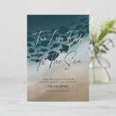 海の魚が2匹減る |フォト婚約 案内状 (スタンド正面)