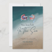 海の魚が2匹減る |フォト婚約Annou 案内状 (正面)