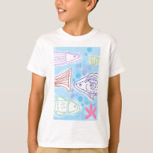海の魚たちのアート