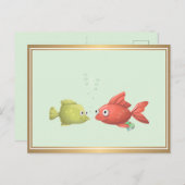 海の魚だけ葉書恋しく思は ポストカード (正面/裏面)