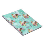 海の魚の下にピンク色の人魚が可愛い ノートブック (右側)