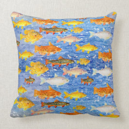 海の魚の群れ クッション