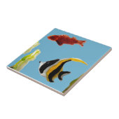 海の魚の芸術の水泳 タイル (側面)