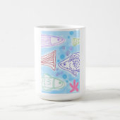 海の魚の芸術 コーヒーマグカップ (中央)