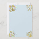 海の魚の赤ちゃんシャワーの下のオベビー サンキューカード (裏面)