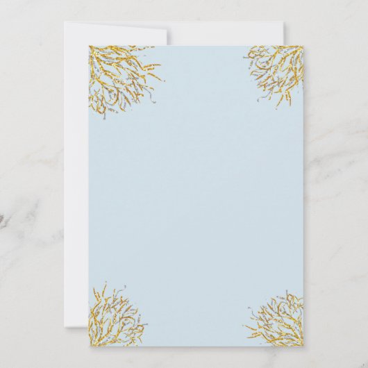 海の魚の赤ちゃんシャワーの下のオベビー サンキューカード (裏面)