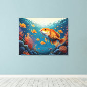 海の魚 キャンバスプリント (インサイチュ (ウッドフロア))