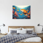 海の魚 キャンバスプリント (インサイチュ (寝室))