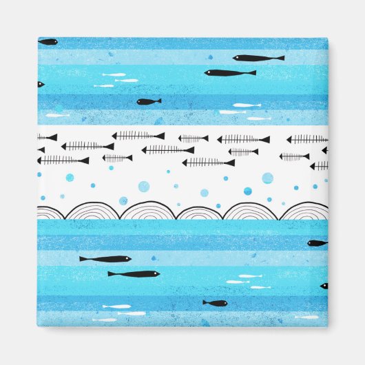 海の魚 マグネット (正面)