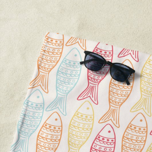 海の魚 夏 ビーチタオル (インサイチュ)