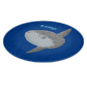 海の魚mola mola molaかわいい漫画 カッティングボード (角)