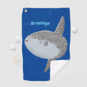 海の魚mola mola molaかわいい漫画 ゴルフタオル (インサイチュ)