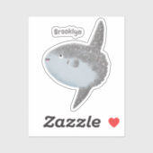 海の魚mola mola molaかわいい漫画 シール (シート)