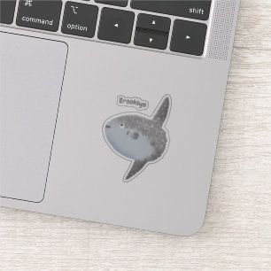 海の魚mola mola molaかわいい漫画 シール