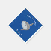 海の魚mola mola molaかわいい漫画 スタンダードカクテルナプキン (角)