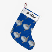 海の魚mola mola molaかわいい漫画 スモールクリスマスストッキング (正面 (吊り時))