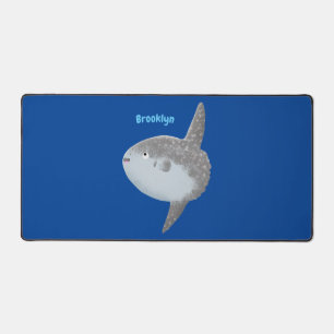 海の魚mola mola molaかわいい漫画 デスクマット