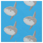 海の魚mola mola molaかわいい漫画 ファブリック (クローズアップ)