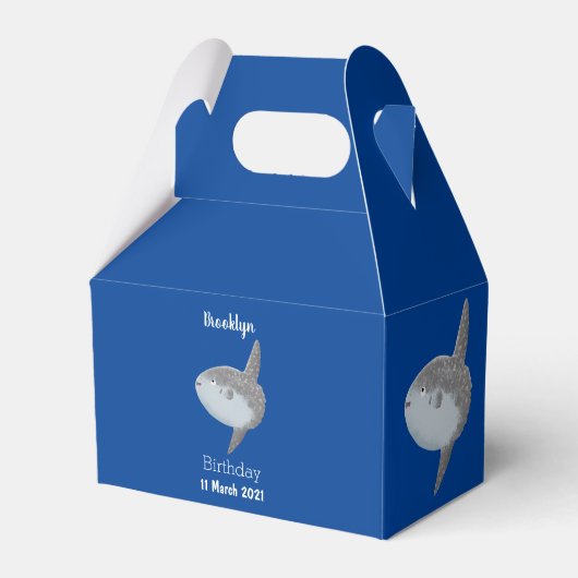 海の魚mola mola molaかわいい漫画 フェイバーボックス (正面サイド)