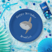 海の魚mola mola molaかわいい漫画 ペーパープレート (パーティー)