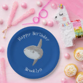 海の魚mola mola molaかわいい漫画 ペーパープレート (パーティー)