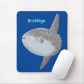 海の魚mola mola molaかわいい漫画 マウスパッド (マウス)