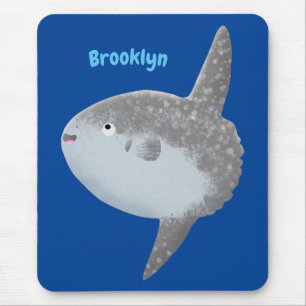 海の魚mola mola molaかわいい漫画 マウスパッド