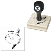 海の魚mola mola molaかわいい漫画 ラバースタンプ (押印)