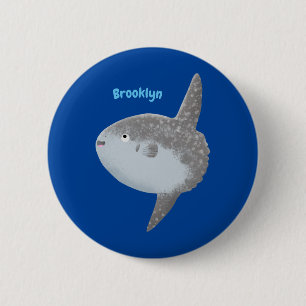 海の魚mola mola molaかわいい漫画 缶バッジ