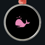 海のGlow_Pink-on-Blackのクジラのネックレス メタルオーナメント<br><div class="desc">人目を引く海の白熱、海上アイコン、ピンク黒いクジラのデザインの優れたクリスマスのオーナメントであなたの休日の木を飾って下さい。 または、それを好みますネックレスを身に着けて下さい。 肝蛭無し! それは十分にカスタマイズ可能、余りにです。 背景色と共にサイズ、位置、色を、ピンクのクジラの数、変え。 プラスは、あなた自身の文字およびグラフィックを加えます。 ちょうどかちりと言う音は"それを"カスタマイズ、遠くに行きます! 円があなたの事でなければ、違うなオーナメントのスタイルに容易に転換できます。</div>