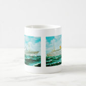 海のss Bergensfjord コーヒーマグカップ (中央)