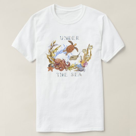海のTシャツの下で Tシャツ (デザイン正面)