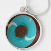 海のtouch：コーヒーの水色のボウル キーホルダー (正面)